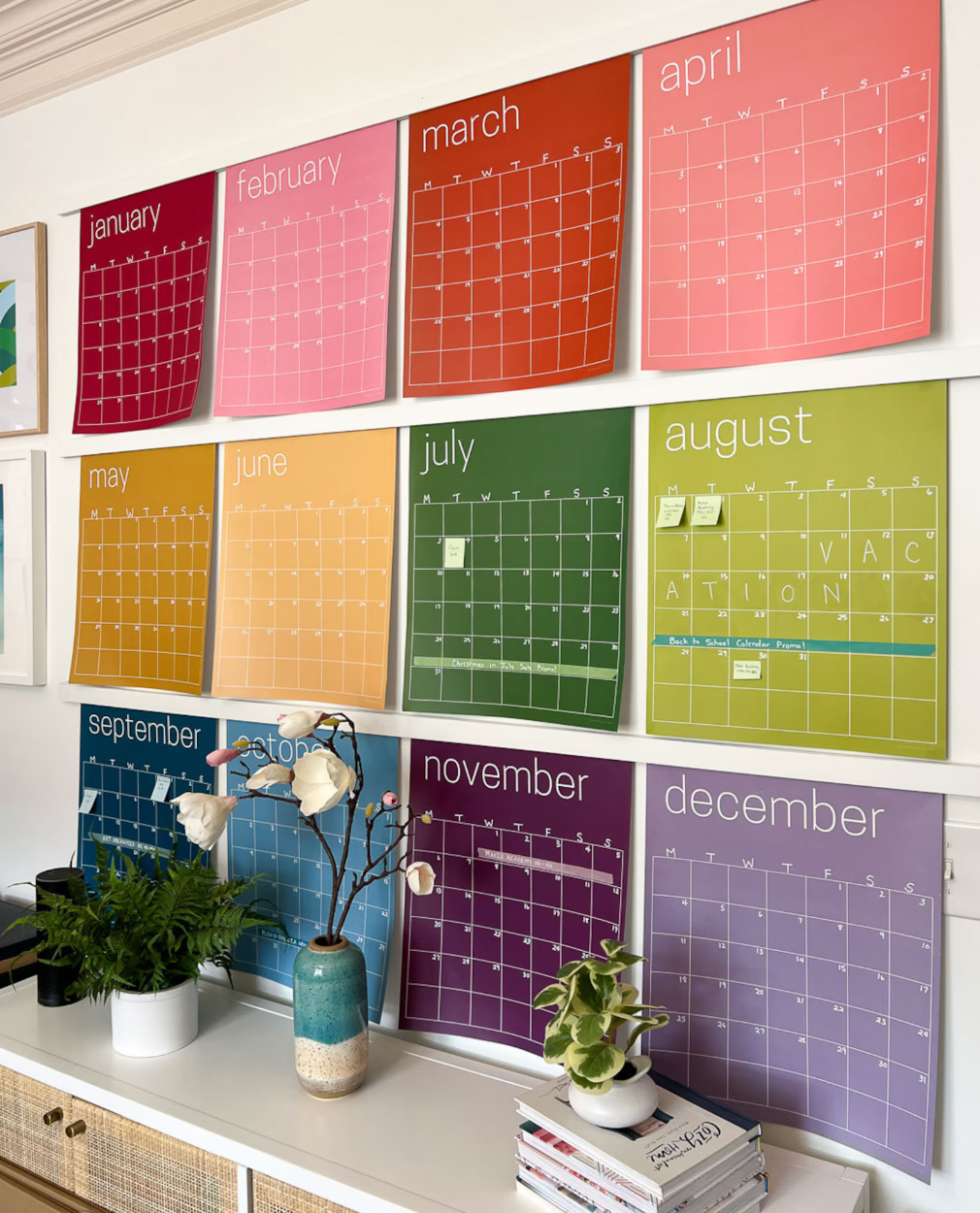 reusable large wall calendar by Kaleidoscope Living US